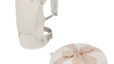Marsupiu ergonomic Lionelo Margareet Close&Cosy, 3 pozitii, gluga detasabila, 4 luni-20 kg, alb