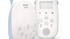 Monitor pentru bebelusi Philips Avent SCD715, Fara interferente, Lumina de veghe, Melodii, Tehnologie DECT, Autonomie 24h, Alb