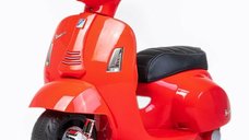 Motocicleta electrica Vespa pentru copii, Baby Mix, Rosu