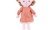 Papusa Sophie de la Petite&Mars - 14 x 34 cm, Roz, cu mini puzzle