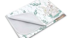 Paturica moale MimiNu, Lulu Natural, 75x100 cm, Bumbac Oeko-Tex Standard 100, Cu doua fete