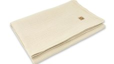 Paturica moale, Qmini, 75x100 cm, Din muselina dubla, Warm Beige