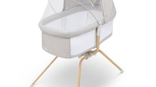 Patut balansoar, Lionelo, Malin Evo, 3 in 1, Pliabil, 0-9 kg, Geanta Transport, Asamblare Rapida, Ultra-Usor, Conform cu standardele europeane de securitate EN1130 si EN16890, Bej