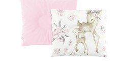 Perna Profilata pentru Bebelusi MimiNu, Sweet Deer Pink, Cu Doua Fete, Anti-Soc, 23x26 cm