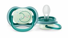 Philips Avent Ultra Air Suzeta Ortodontica pentru Bebei, Silicon Moale, Fara BPA, Verde Inchis, 6-18 luni
