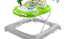 Premergator Bebe Stars Dinosaur cu panou interactiv si husa detasabila, inaltime reglabila, pentru bebelusi de la 6 luni