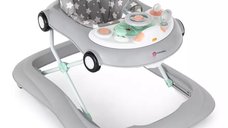 Premergator Muzical Cabrio, Petite&Mars, Interactiv cu Lumini, Inaltime Reglabila, 6 luni+, Gri