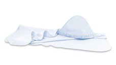 Prosop cu gluga, MimiNu, Mare, Cu volanas, Dimensiune 100x100 cm, Din bumbac si thermo fleece, Materiale certificate Oeko Tex Standard 100, Colectia Royal, Blue