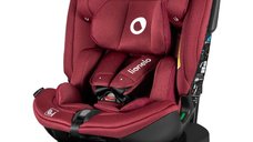 Scaun auto Lionelo Bastiaan RWF i-Size, Rotire 360°, Pozitie de somn, Protectie laterala, 0-36 Kg, Cu Isofix si Centura Top Tether, Rosu