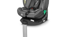 Scaun auto Lionelo Braam i-Size, 0-36 Kg, 40-150 cm, cu Isofix, Rotire 360 grade, Protectie laterala, Ajustare spatar in 5 pozitii, Gri