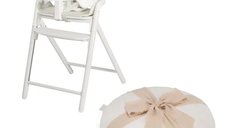 Scaun de masa multifunctional Lionelo Celia Close&Cosy, din lemn de fag, pentru 6 luni- adult, cu reglare pe inaltime si suport de picioare
