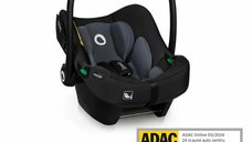 Scoica auto Lionelo Astrid i-Size, 0-13 Kg, 40-87 cm, Negru/Gri, Testata ADAC, Siguranta R129