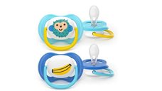 Set 2 suzete ortodontice Philips Avent Ultra Air, Fara BPA, 6-18 luni, Albastru