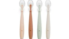 Set 4 lingurite din silicon Jane, 1.2 x 1.5 x 14.7 cm, BPA Free, Sunset