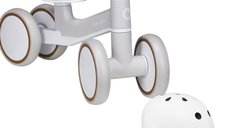 Set Bicicleta fara pedale Lionelo Villy cu Casca pentru copii, Bej, 12-36 luni, 4 roti, Spuma EVA, TPR