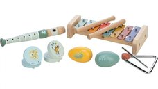 Set muzical pentru copii Free2Play 5 in 1 - Xilofon, Fluier, Trianglu si Castaniete