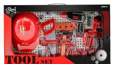 Set Unelte pentru Copii Tegole cu Masina de Gaurit si Casca, 3 ani+, Multicolor