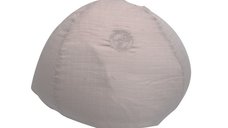 Sezlong Puf pentru Copii, BabyTrold, Markland Pure, Muselina Gri, Husa Detasabila, Umplutura cu Bilute, 30 x 50 cm, 12 luni+
