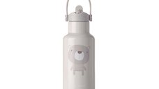 Sticla termos lichide, Jane, Din otel inoxidabil, Cu mentinere de temperatura de pana la 12 ore, 350 ml, Bpa Free, Conform cu EN 1186:2022EN 12546-1:2000UNE EN 14372:2005, Sand