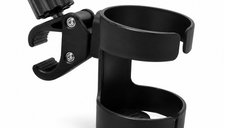 Suport multifunctional pentru carucior Petite&Mars, Negru, pentru pahar, telefon si biberon