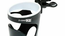 Suport pentru carucior, FreeON, Universal, Pentru biberon/pahar, Negru