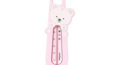 Termometru plutitor pentru baie BabyOno, Model ursulet, Fara mercur, 23x10 cm, Roz