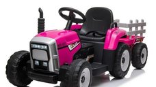Tractor Electric Baby Mix Erick Pink cu Telecomanda si Remorca