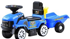 Tractor Jokomisiada cu Remorca Detasabila si Melodii pentru Copii 18 luni+, Albastru