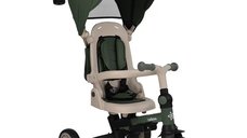 Tricicleta Multifunctionala Bebe Stars Urban 7 in 1, Scaun Reversibil, Pana la 25 kg, 1-5 ani, Culoare Forest Green