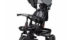 Tricicleta pentru copii Elipso Free2Move, sezut rotativ 360°, roti EVA, reglabila, Grey
