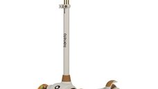 Trotineta Lionelo Jessy pentru copii, ultrapliabila, design ergonomic, cu lumini LED, 50 kg, 56 x 26 x 67-82 cm, 3 ani+, maro