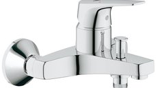 Baterie baie cadă Grohe BauFlow, montare pe perete, crom-23756000