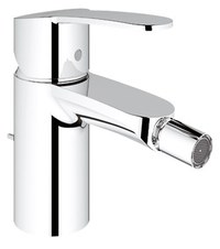 Baterie bideu Grohe Eurostyle Cosmo, cartus ceramic, limitator debit, set evacuare cu tija, marimea S, Crom-33565002 - 1