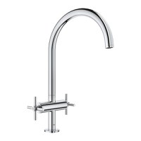 Baterie bucatarie Grohe Atrio, montare pe blat, chiuveta, crom - 30362000 - 1