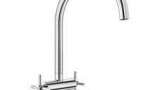 Baterie bucatarie Grohe Atrio, montare pe blat, chiuveta, crom - 30362000
