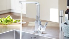 Baterie bucatarie Grohe Eurocube, cartus ceramic, crom,montare pe chiuveta-31255000