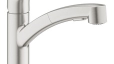 Baterie bucatarie Grohe Eurosmart New, pipa extractibila, supersteel - 30305DC1