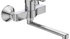 Baterie bucatarie Ideal Standard Alpha, montaj pe perete, crom - BC661AA