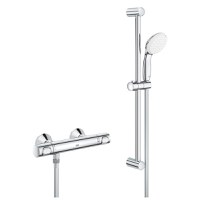 Baterie cabina dus cu termostat, Grohe Grohtherm 500, set de dus inclus, crom,gama profesionala-34796001 - 1