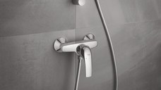 Baterie cabina dus Grohe Star Curve, montare pe perete, cartus 46 mm,crom-23767000
