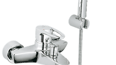 Baterie cada cu dus Grohe Europlus, set de dus inclus, crom - 33547001