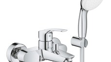 Baterie cada cu dus Grohe Eurosmart 2022,set dus inclus,crom,gama profesionala-33302003