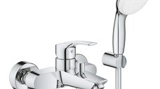 Baterie cada cu dus Grohe Eurosmart 2022,set dus inclus,crom,gama profesionala-33302003