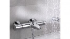 Baterie cada cu termostat Grohe Precision Start, diverter, protectie reflux, filtru impuritati, garnitura ceramica, crom-34598000