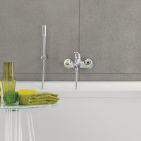 Baterie cada dus Grohe Eurosmart Cosmo,montare pe perete,set dus inclus-32832000 - 1
