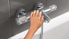 Baterie cada/dus Grohe Grohtherm 1000 Performance,termostat,crom,montare perete-34830000