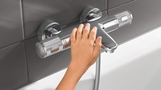 Baterie cada/dus Grohe Grohtherm 1000 Performance,termostat,crom,montare perete-34830000