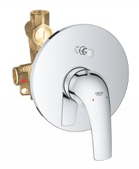 Baterie cada/dus  Grohe Start Curve, montaj incastrat, monocomanda, diverter, cartus ceramic, crom-29115000 - 1