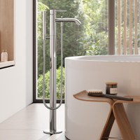 Baterie cada Kludi Bozz, montaj pe pardoseala, necesita corp ingropat, crom - 385900576 - 1