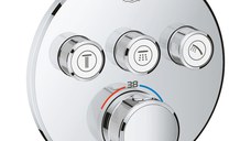 Baterie cada termostatata Grohe Grohtherm SmartControl Round, 3 iesiri, montaj incastrat, crom - 29121000
